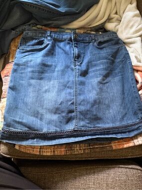 Classic Blue Denim Mini Skirt - Casual Women’s Skirt